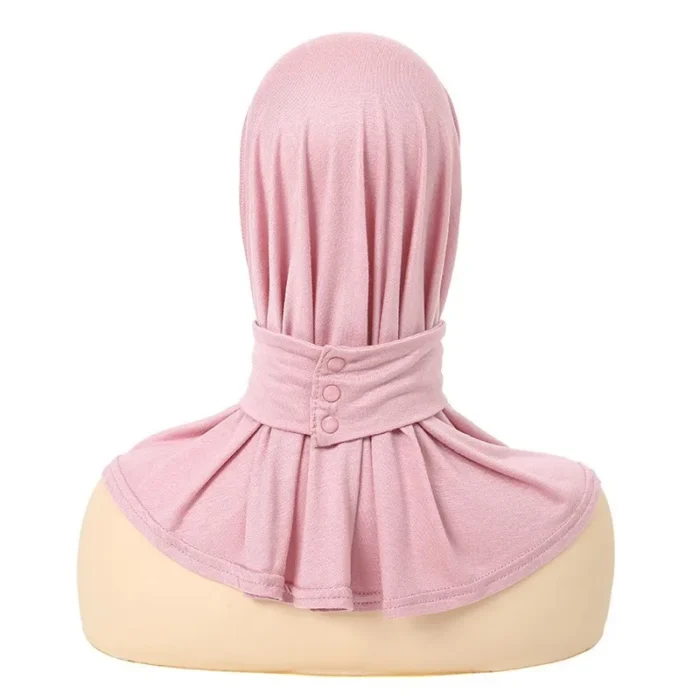 Classical Islam Women Ready To Wear Snap Fastener Hijabs For Woman Full Cover Head Wraps Scarf Turban Caps Turbante Mujer 6